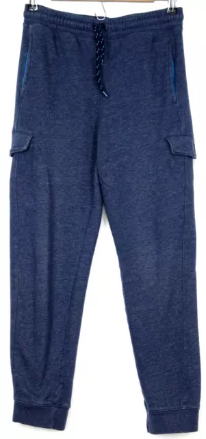 ATHLETIC WORKS Boys' Sweat Pants Tapered Cuffed Drawstring Size XXL 18 Blue