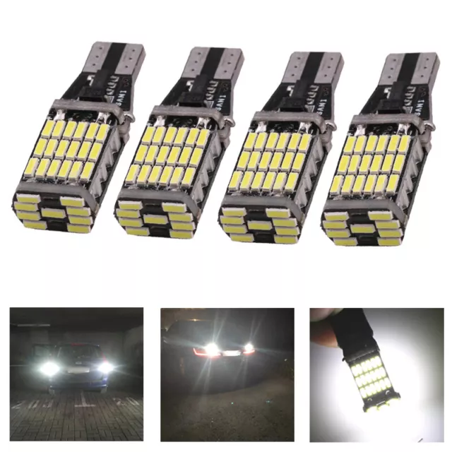 4x W16W T15 Canbus LED 45SMD Glühlampe Rückfahrlicht Rücklicht Lampe 6000K Lampe