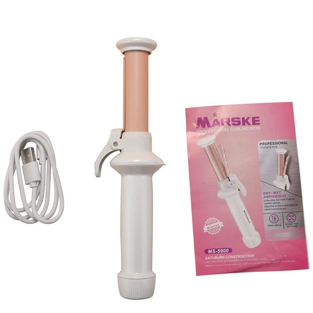 Varita rizadora de cerámica inalámbrica de 1 pulgada profesional 2 en 1 cabello U5W7