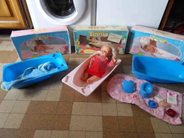 Lot Baignoire accessoire Ancienne poupée Tinnie RAYNAL Meccano vintage bath doll