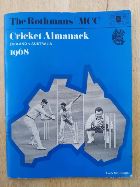 The Rothmans Mcc Cricket Almanac England V. Australia 1968 - Signed On Back