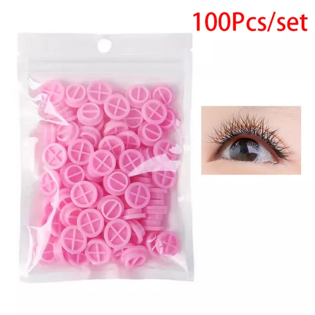 100Pcs Adhesive Stand Eyelash Extension Glue Holder Grafting Blossom Cup R&FE