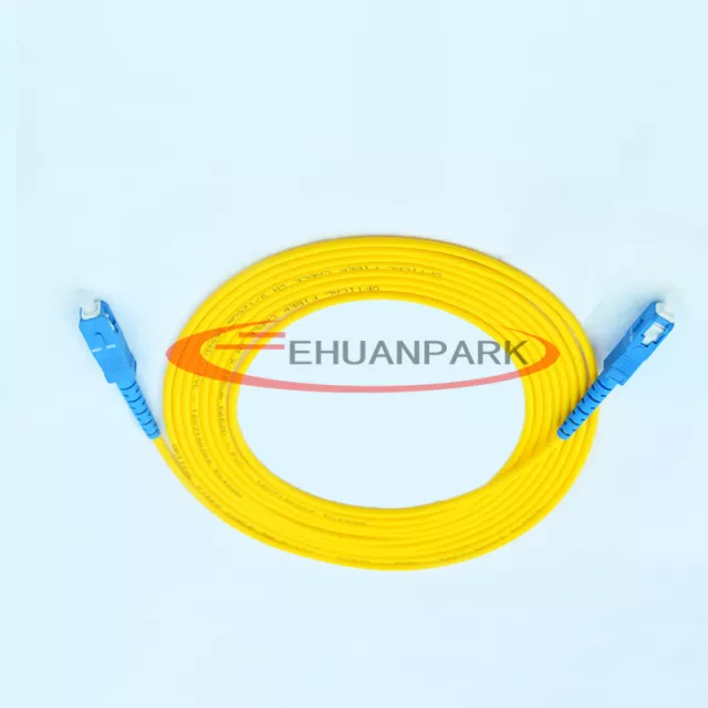 2PCS SC-SC UPC 10M Simplex 3.0mm PVC Single Mode Fiber Patch Cord Cable Jumper