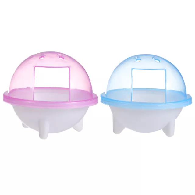 2 Pcs Plastique Salle De Bain Des Hamsters Bac À Sable Pour