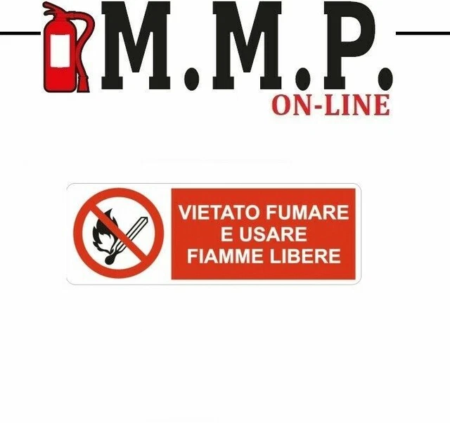 Cartello vietato fumare o usare fiamme libere - SEG E1305