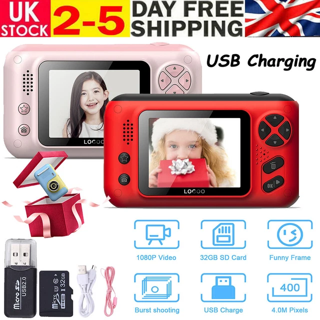2.4 Inch HD Screen Kids Camera Charging Kids Digital Camera with 32G Memory Card