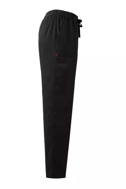 Pantalon de cuisine noir, pantalon de cuisinier pas cher, pantalon pâtissier 3