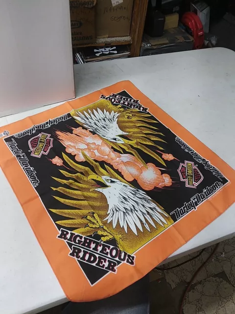 Vintage NEW Harley Davidson RIGHTEOUS RIDER Eagle Bandana USA MADE MOTORCYCLE