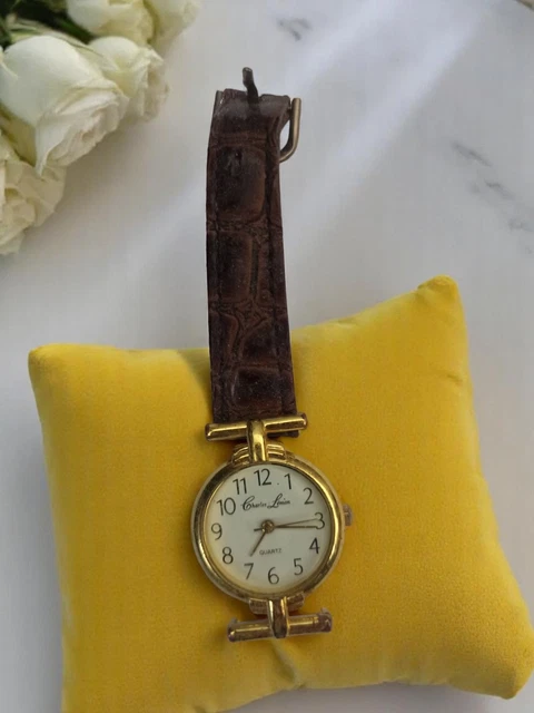 Montre Femme Charles Leman Vintage - Boîtier Doré 23mm - Quartz - Bon état, Pile Incluse