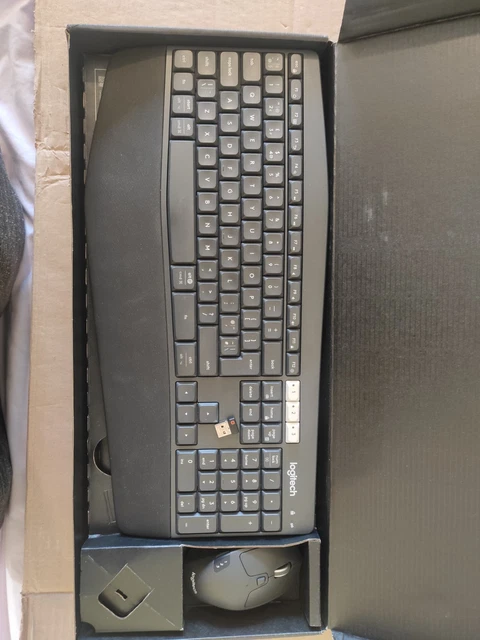 LOGITECH MK850 MULTI-DEVICE Wireless Keyboard & Mouse Combo Palm Rest ...