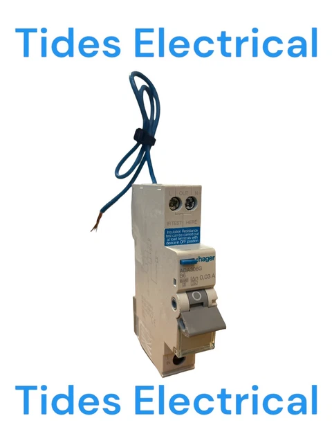 Hager RCBO 6 AMP 30 mA Typ B 6A ADA Bereich ADA306G Typ A