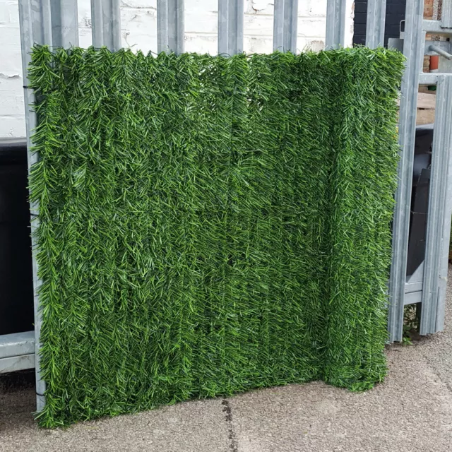 Artificial Conifer Hedge Plastic Garden Fence Privacy Screening Balcony 1m x 3m 3