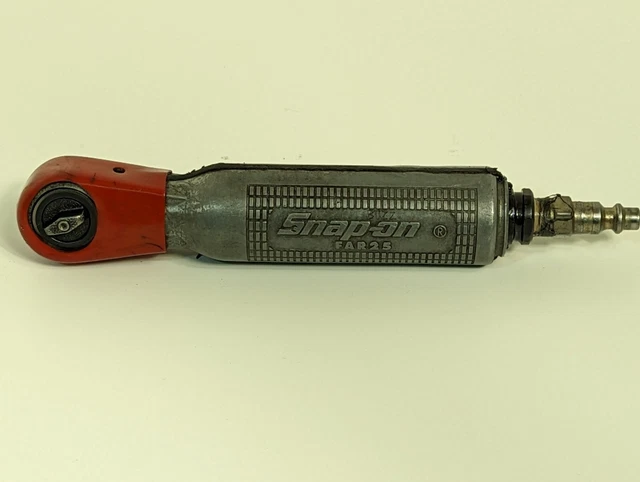 Snap-On Far25A Reversible 1/4" Drive Pneumatic Air Ratchet Tested Works Usa 3