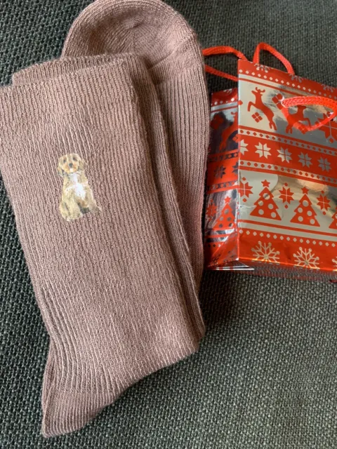 Ladies Cockapoo Printed Socks With Christmas Gift Bag Mum Sister Aunt