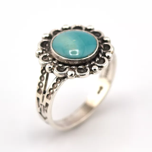 Ring Silber 925/ mit Larimar, Refurbished, Ringweite 60