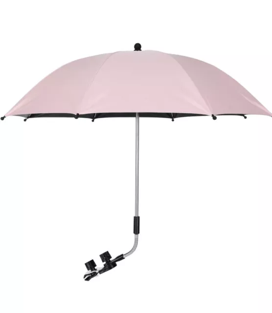 Universal UV Parasol Sun Canopy Pushchairs pram Buggy, Clip on Stroller Umbrella