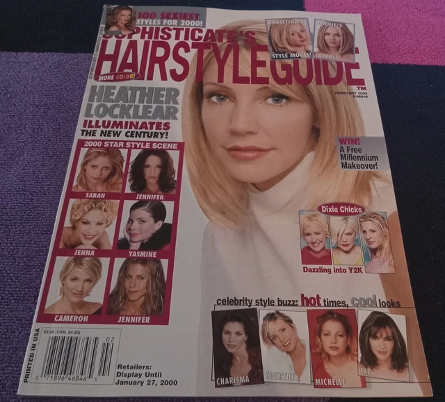 SOPHISTICATE'S HAIRSTYLE GUIDE febuary 2000 heather Locklear vintage