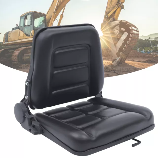 Black Universal Forklift Tractor Seat Suspension and Adjustable Backrest Angle