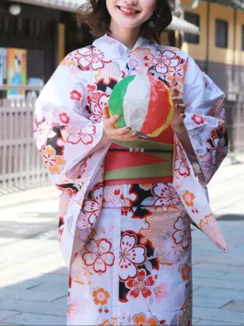Japanese Women's Traditional YUKATA KIMONO Obi Belt Sandal Set JAPAN Kyoto 49