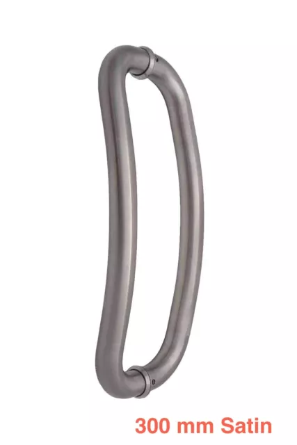 Curved Stainless Steel Front entrance Entry Door pull Handles DG445 25mm tube