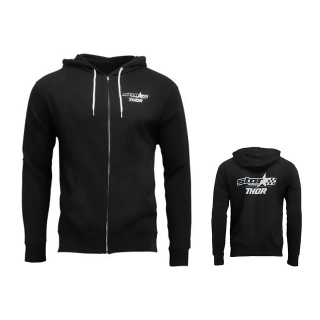 Thor - Star Racing Zip-Up Mens Fleece Pullover Long Sleeve Motocross Sweatshirt