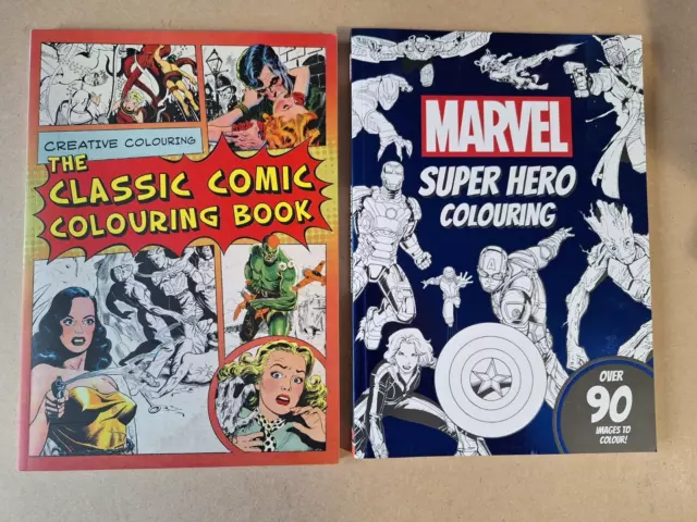 2 Comic/Superheros Colouring Books