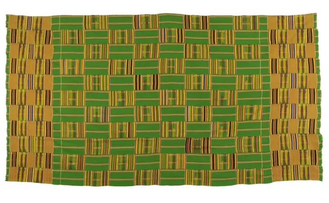 Authentique tissu Ashanti Kente des années 1970 du Ghana - Un héritage...