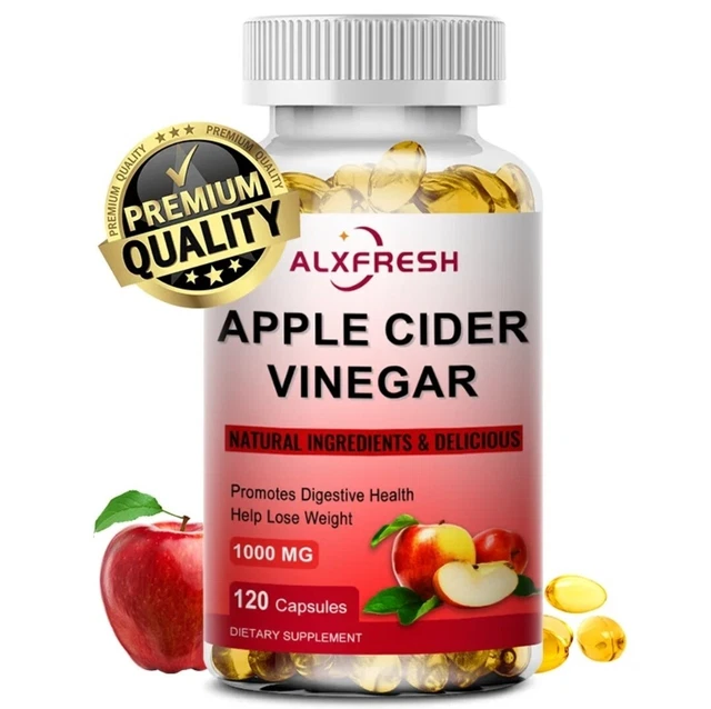 APPLE CIDER VINEGAR 1000mg 60 pills digestion £10.49 PicClick UK