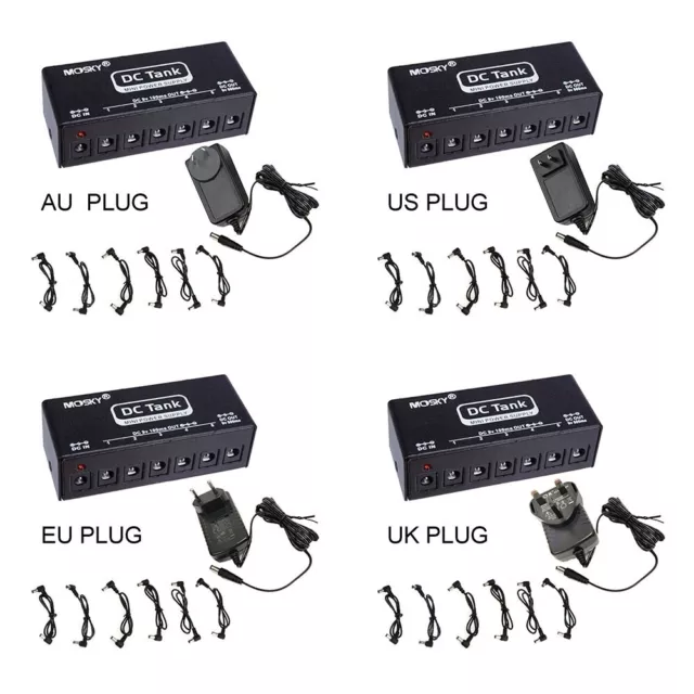 MOSKYaudio Pedal Power Supply Power Up 6 Effects Pedals Simultaneously
