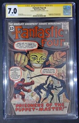 FANTASTIC FOUR 8 CGC 7.0 SS..🔥Signed by STAN LEE only 30 are SS...WHITE PAGES!