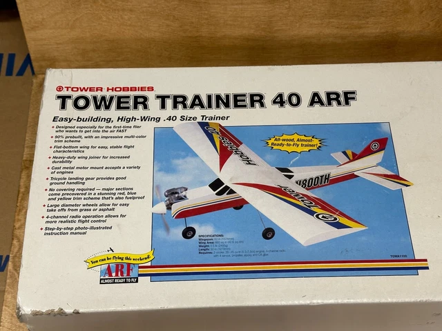 1998 Tower Hobbies High-Wing TOWER TRAINER 40 ARF .40 size 60" TOWA1100 Vintage 1998 Tower Hobbies High-Wing TOWER TRAINER 40 ARF .40 size 60" TOWA1100 Vintage