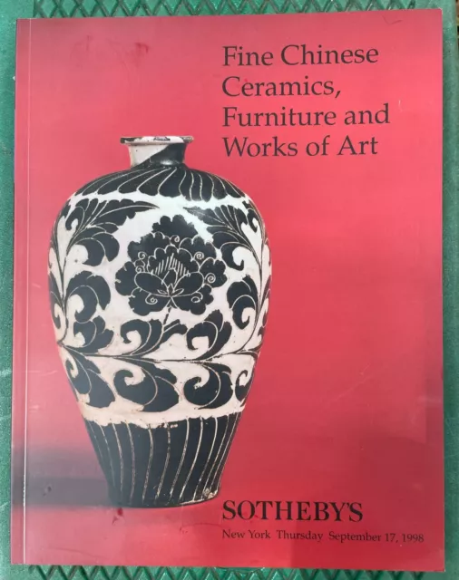 Sotheby's Auction Catalog Chinese Ceramics Furniture & Works of Art 17 Sept 1998