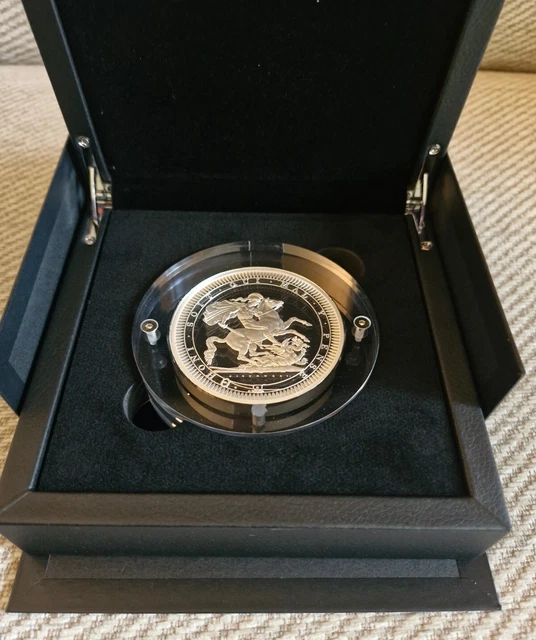 St. George Coin Back ROYAL MINT ST George and the Dragon 10oz Silver Proof £10 Coin 2024 ...