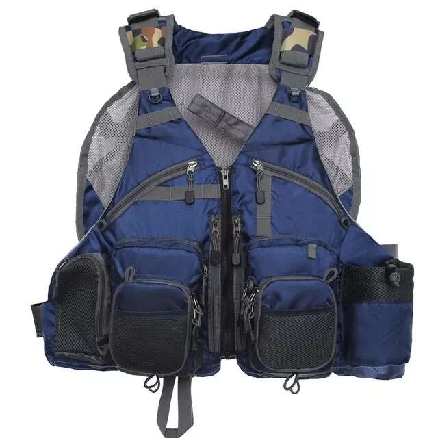 Kylebooker Fly Fishing Vest Pack Adjustable for Men and Women Blue