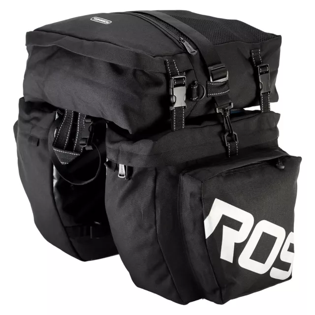 Bike Rack Pannier Bag 3 in 1 Rear Rack Carrier Trunk Bag Water Resistance 37L AU