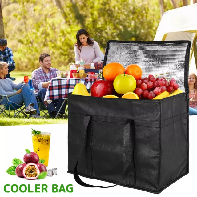 Large 30L Insulated Cool/Hot Bag Cooler Picnic Drinks Food Carrier Tote Bag≧