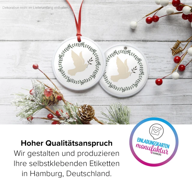 48 Weihnachtsaufkleber Geschenk Aufkleber Etiketten Weihnachten Xmas Taube 3