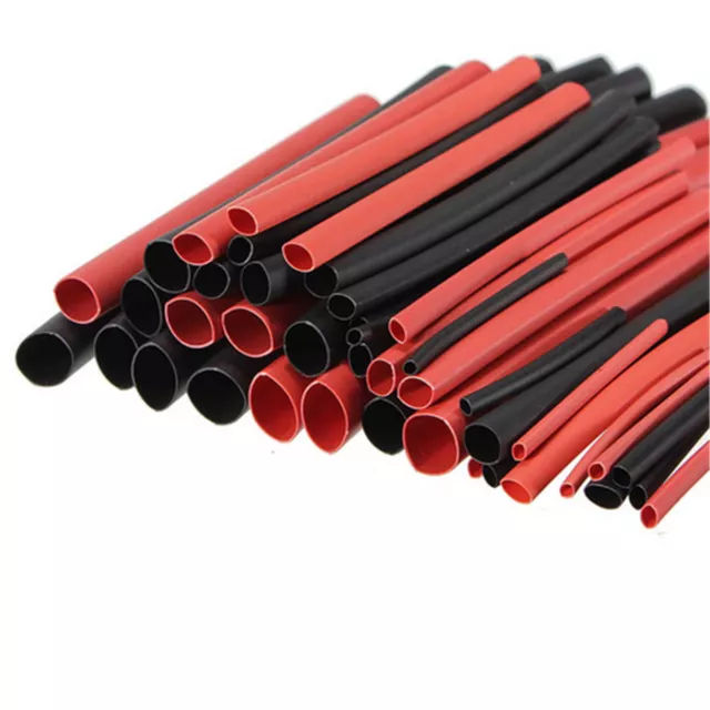 150 Pcs Gaine Thermodurcissable Thermo Rétractable Tuyau Ratio 2:1 Heat Shrink 3