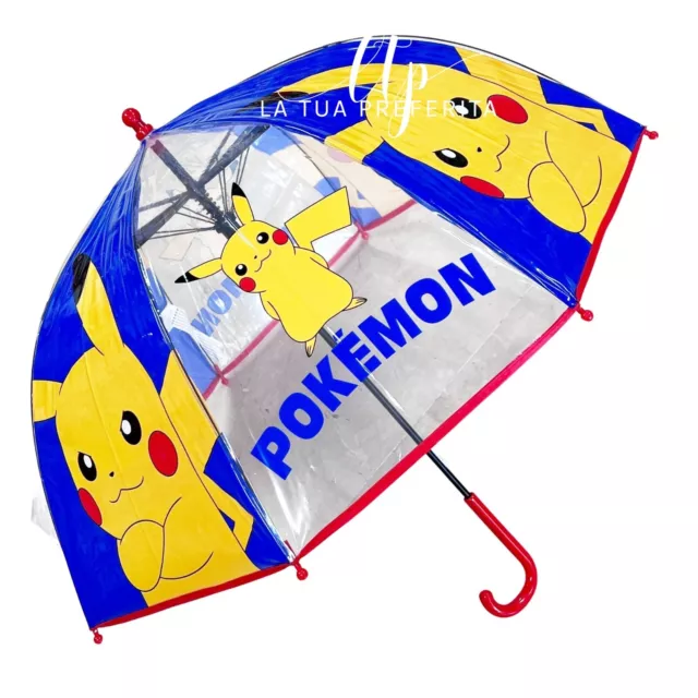 Pokemon Picachu Bleu Parapluie Transparent Poe Enfant Pluie pour Pluie