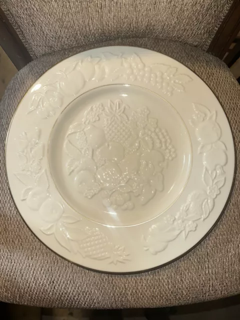 Lenox Vintage “Fruits of Life” 13" Round  24K Gold Trimmed Serving Platter