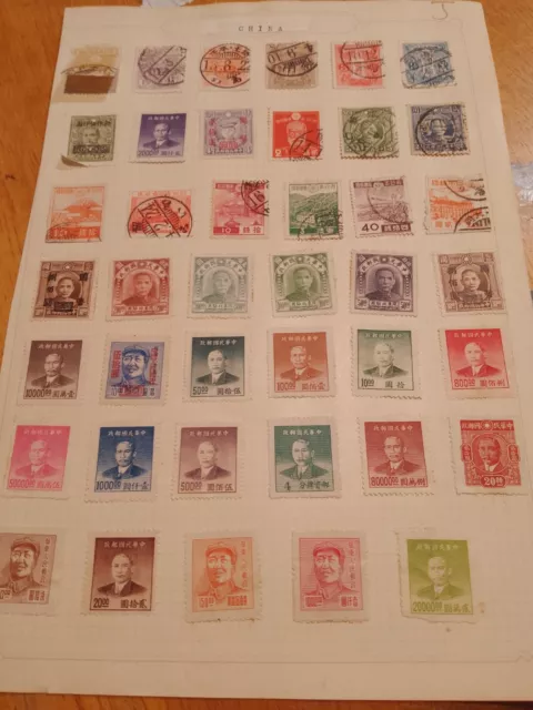 Chinese Stamps Small collection 42 stamps fine used and Mint