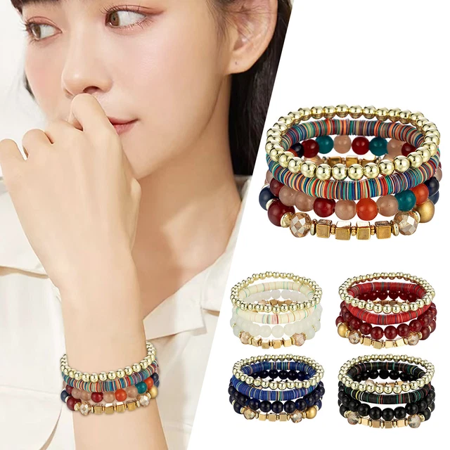 Armbänder Namen Perlen Stapelbare Perlenarmbänder Damen Herren Stretch