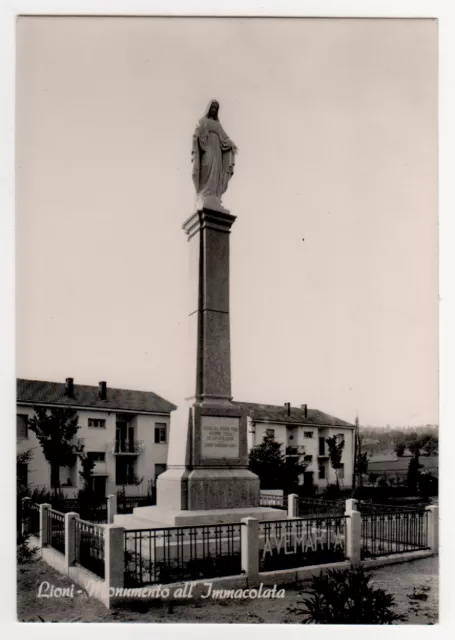 Cartolina Lioni Avellino Monumento All'immacolata  Viaggiata 1957