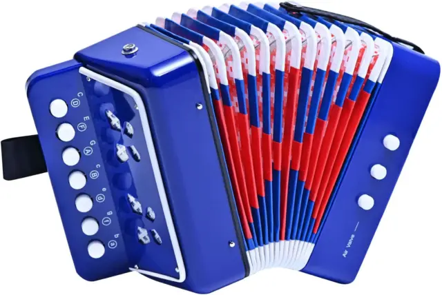 Kids Accordion 10 keys Button Accordian,Musical Instrument,Mini Accordion Gift