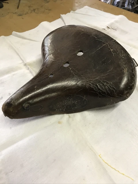 Selle de vélo vintage cuir unic - Équipements vélos