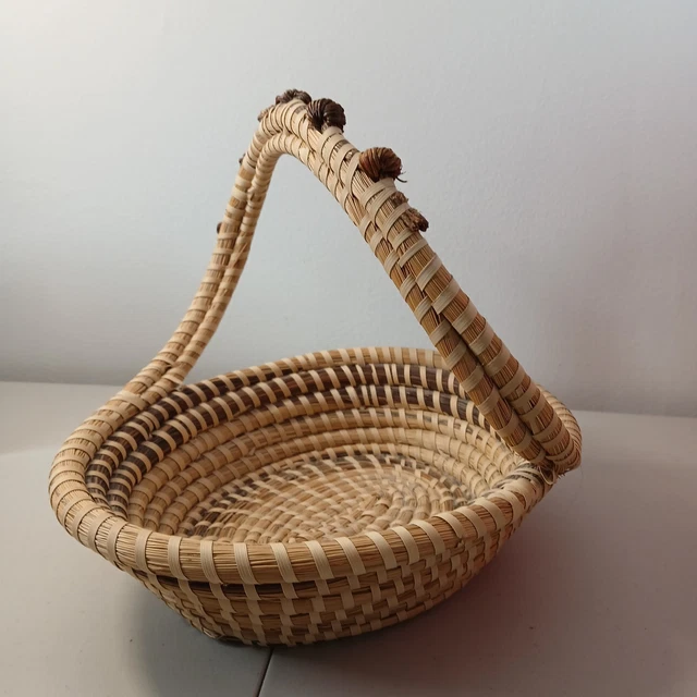 VINTAGE CHARLESTON SC Sweetgrass Gullah Geechee Handwoven Coiled Knot ...