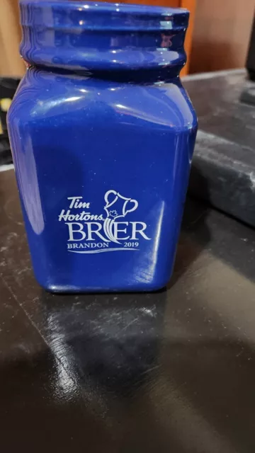 Tim Hortons Brier Brandon 2019 Blue curling mug Great Western Brewing 16