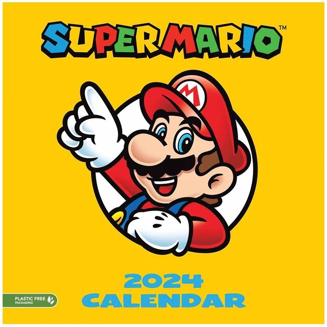 SUPER MARIO SQUARE Calendar 2024 Wall Planner Diary Gift 22.98 PicClick