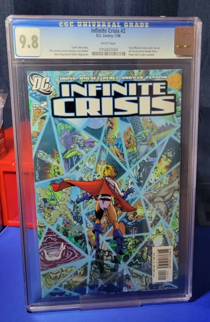 Infinite Crisis #2 CGC 9.8 DC Comics George Perez Variant Power Girl's Origin WP