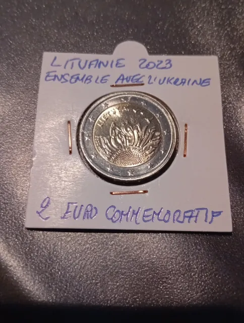 Pièce De Monnaie De 2 Euros Commémorative Année 2023 Lituanie UNC Ukraine